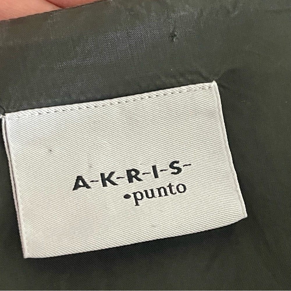 Akris Punto Tiered Ruffles Midi Skirt Size 8 Solid Olive Green Color Bohemian - Picture 7 of 12